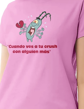 Playera manga corta Paramount cuello redondo para mujer