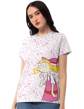 Playera Manga Corta Nickelodeon Cuello Redondo Para Mujer