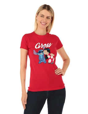 Playera Manga Corta Disney DTR Cuello Redondo Para Mujer