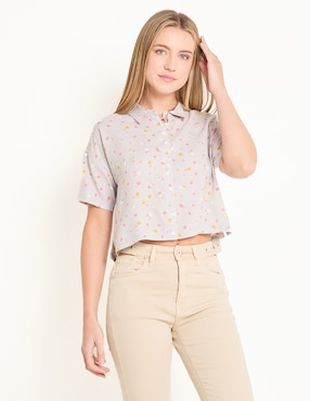 Blusa manga corta para mujer