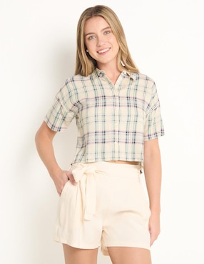 Blusa manga corta para mujer