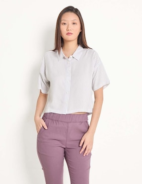 Blusa manga corta para mujer