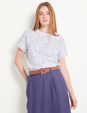 Playera manga corta Non Stop cuello redondo para mujer