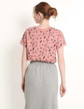 Playera manga corta Non Stop cuello redondo para mujer