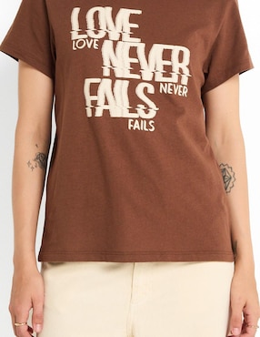 Playera manga corta Non Stop cuello redondo para mujer
