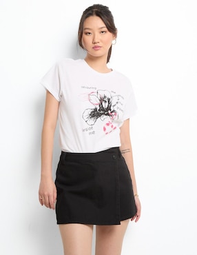 Playera manga corta Non Stop cuello redondo para mujer