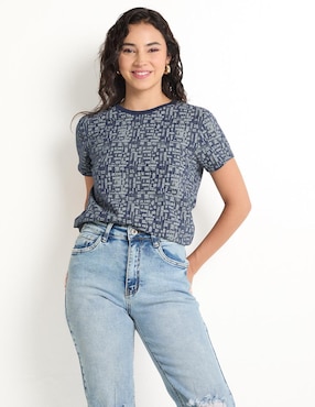 Playera manga corta Non Stop cuello redondo para mujer