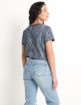 Playera manga corta Non Stop cuello redondo para mujer