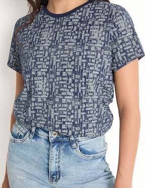 Playera manga corta Non Stop cuello redondo para mujer