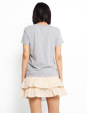Playera manga corta Non Stop cuello redondo para mujer