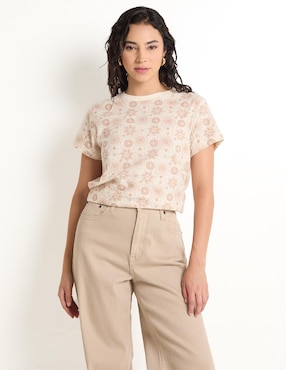 Playera manga corta Non Stop cuello redondo para mujer
