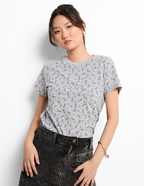 Playera manga corta Non Stop cuello redondo para mujer