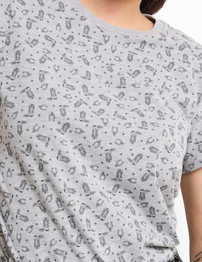 Playera manga corta Non Stop cuello redondo para mujer