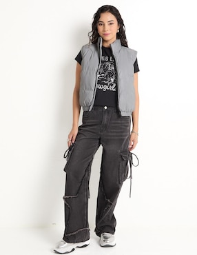 Playera manga corta Non Stop cuello redondo para mujer