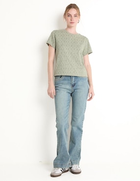 Playera manga corta Non Stop cuello redondo para mujer