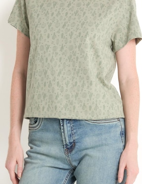 Playera manga corta Non Stop cuello redondo para mujer