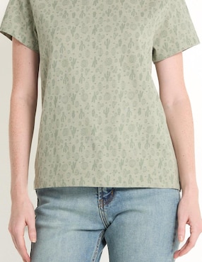 Playera manga corta Non Stop cuello redondo para mujer