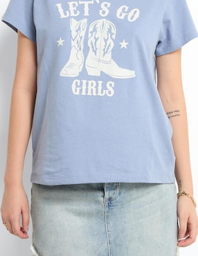 Playera manga corta Non Stop cuello redondo para mujer