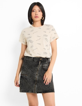 Playera manga corta Non Stop cuello redondo para mujer