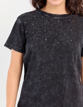 Playera manga corta Non Stop cuello redondo para mujer