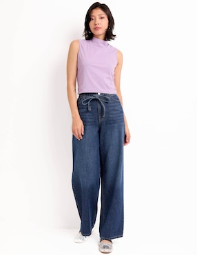 Jeans relaxed wide leg Non Stop para mujer