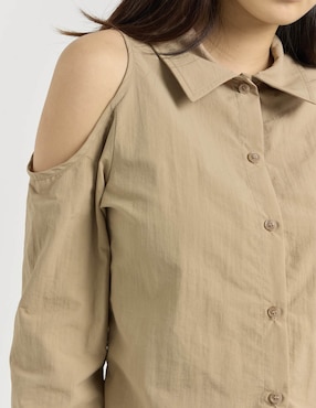 Blusa camisera Non Stop manga larga para mujer