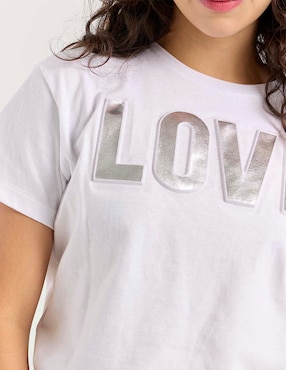 Playera manga corta Non Stop cuello redondo para mujer