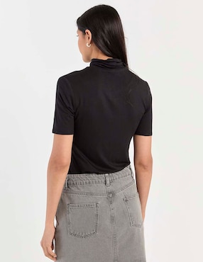 Playera manga corta Non Stop cuello tortuga para mujer