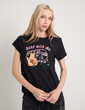 Playera manga corta Non Stop cuello redondo para mujer