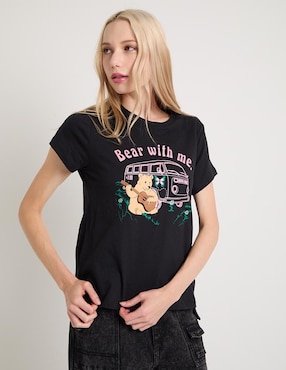 Playera manga corta Non Stop cuello redondo para mujer