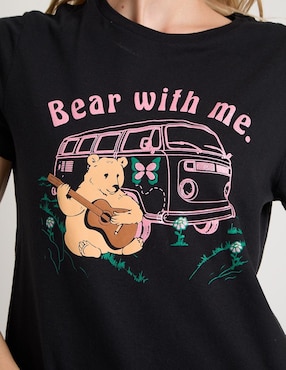 Playera manga corta Non Stop cuello redondo para mujer