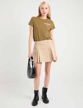 Playera manga corta Non Stop cuello redondo para mujer