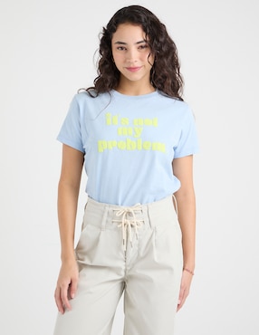Playera manga corta Non Stop cuello redondo para mujer
