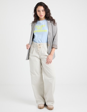 Playera manga corta Non Stop cuello redondo para mujer