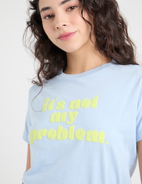 Playera manga corta Non Stop cuello redondo para mujer