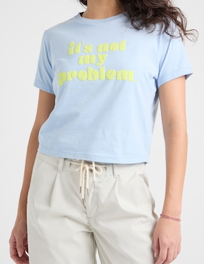 Playera manga corta Non Stop cuello redondo para mujer