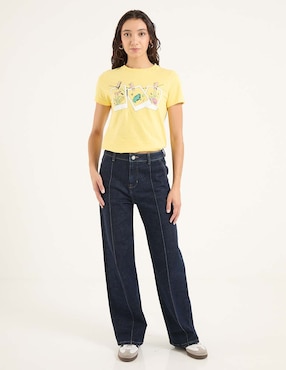 Playera manga corta Non Stop cuello redondo para mujer