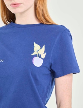Playera manga corta Non Stop cuello redondo para mujer