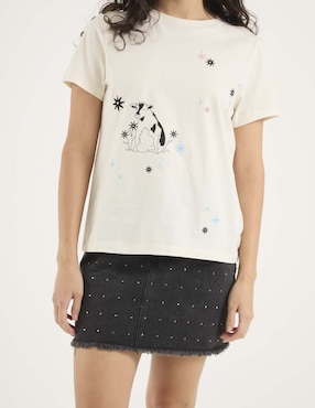 Playera manga corta Non Stop cuello redondo para mujer