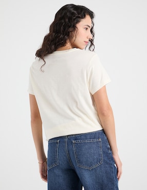 Playera manga corta Non Stop Self Love Juice cuello redondo para mujer