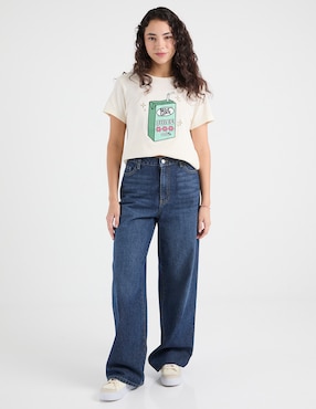 Playera manga corta Non Stop Self Love Juice cuello redondo para mujer