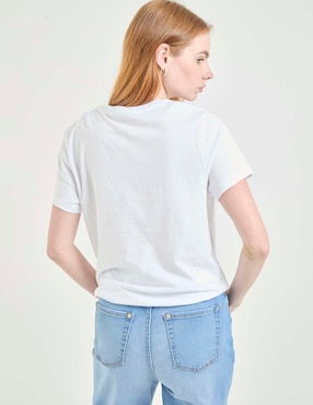 Playera manga corta Non Stop cuello redondo para mujer