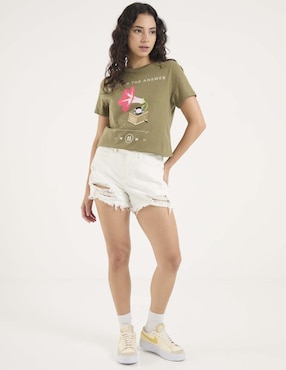 Playera manga corta Non Stop cuello redondo para mujer