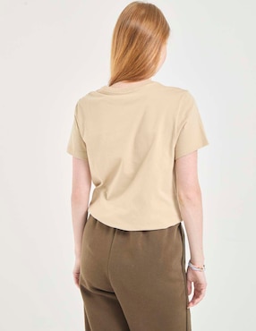 Playera manga corta Non Stop cuello redondo para mujer