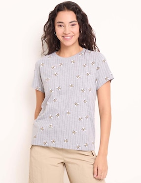 Playera manga corta Non Stop cuello redondo para mujer