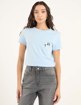 Playera manga corta Non Stop cuello redondo para mujer