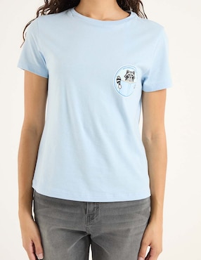 Playera manga corta Non Stop cuello redondo para mujer