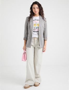 Playera manga corta Non Stop cuello redondo para mujer