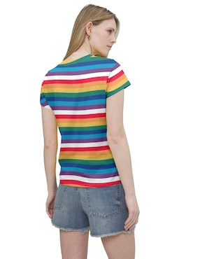 Playera manga corta Mind + Heart cuello redondo para mujer