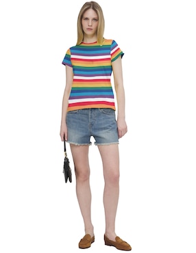 Playera manga corta Mind + Heart cuello redondo para mujer